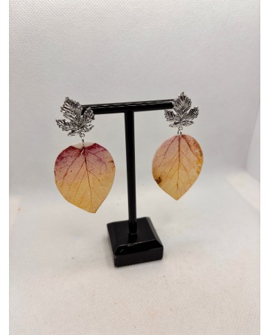 EDICIÓN LIMITADA pendientes artesanos de hoja nartural