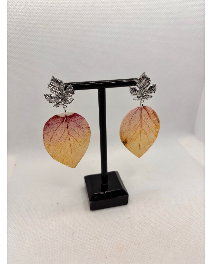 EDICIÓN LIMITADA pendientes artesanos de hoja nartural