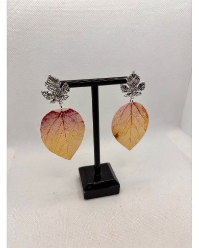 EDICIÓN LIMITADA pendientes artesanos de hoja nartural