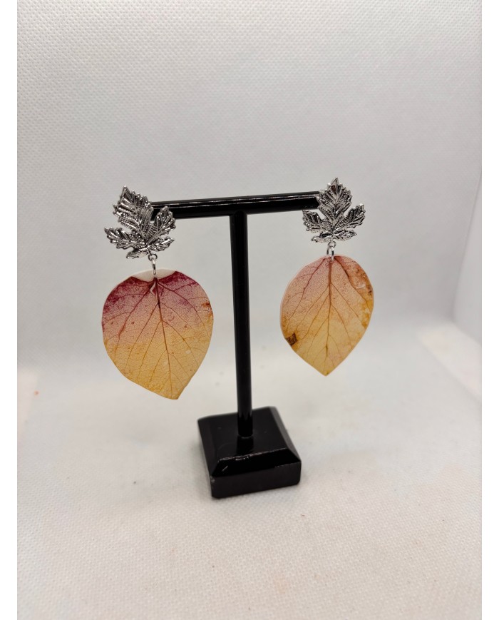 EDICIÓN LIMITADA pendientes artesanos de hoja nartural
