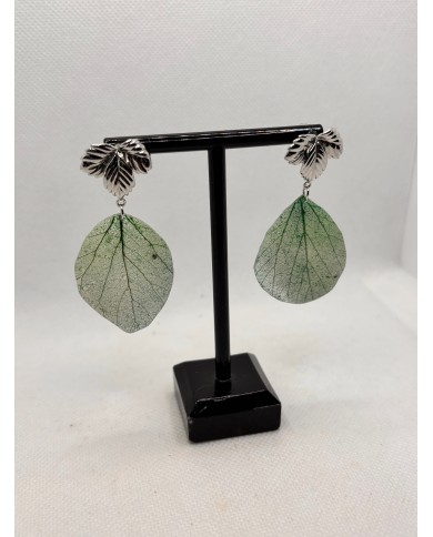 EDICIÓN LIMITADA pendientes artesanos de hoja  natural