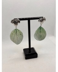 EDICIÓN LIMITADA pendientes artesanos de hoja  natural