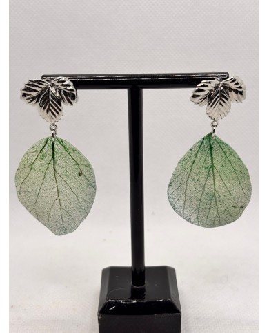 EDICIÓN LIMITADA pendientes artesanos de hoja  natural