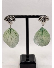 EDICIÓN LIMITADA pendientes artesanos de hoja  natural