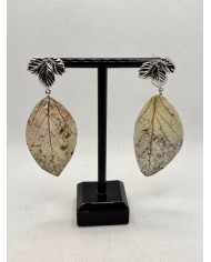 EDICIÓN LIMITADA  pendientes de hoja natural artesanos