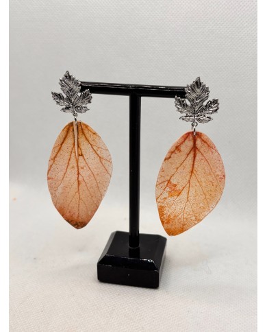 EDICIÓN LIMITADA  pendientes de hoja natural artesanos