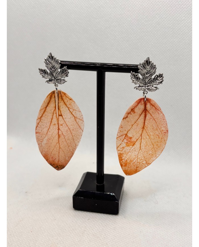 EDICIÓN LIMITADA  pendientes de hoja natural artesanos