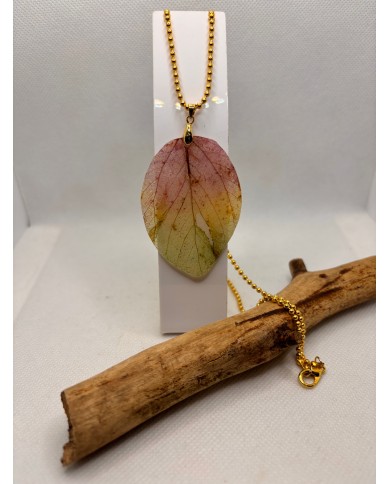COLLAR ARTESANO DE HOJA NATURAL