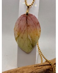 COLLAR ARTESANO DE HOJA NATURAL