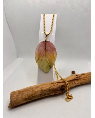 COLLAR ARTESANO DE HOJA NATURAL