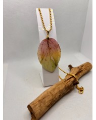 COLLAR ARTESANO DE HOJA NATURAL
