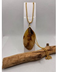 COLLAR ARTESANO DE HOJA NATURAL