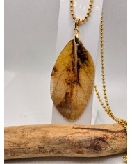 COLLAR ARTESANO DE HOJA NATURAL