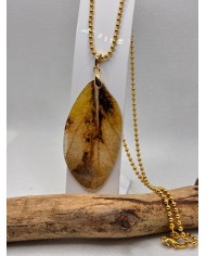 COLLAR ARTESANO DE HOJA NATURAL