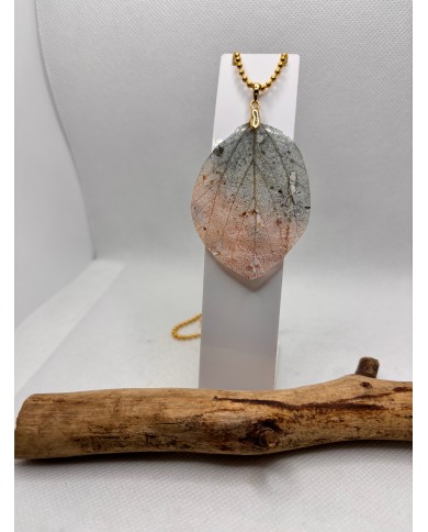 COLLAR ARTESANO DE HOJA NATURAL