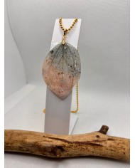 COLLAR ARTESANO DE HOJA NATURAL