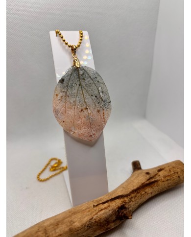 COLLAR ARTESANO DE HOJA NATURAL