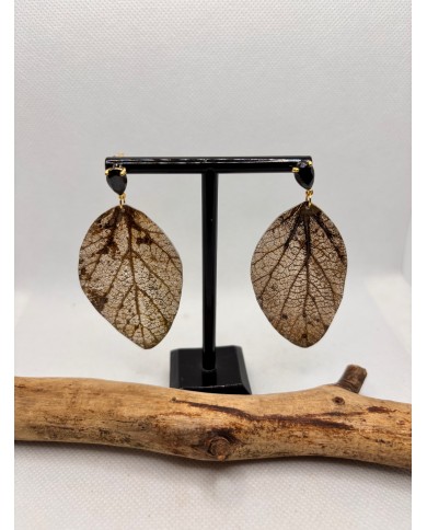 PENDIENTES DE HOJA NATURAL ARTESANOS