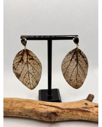 PENDIENTES DE HOJA NATURAL ARTESANOS