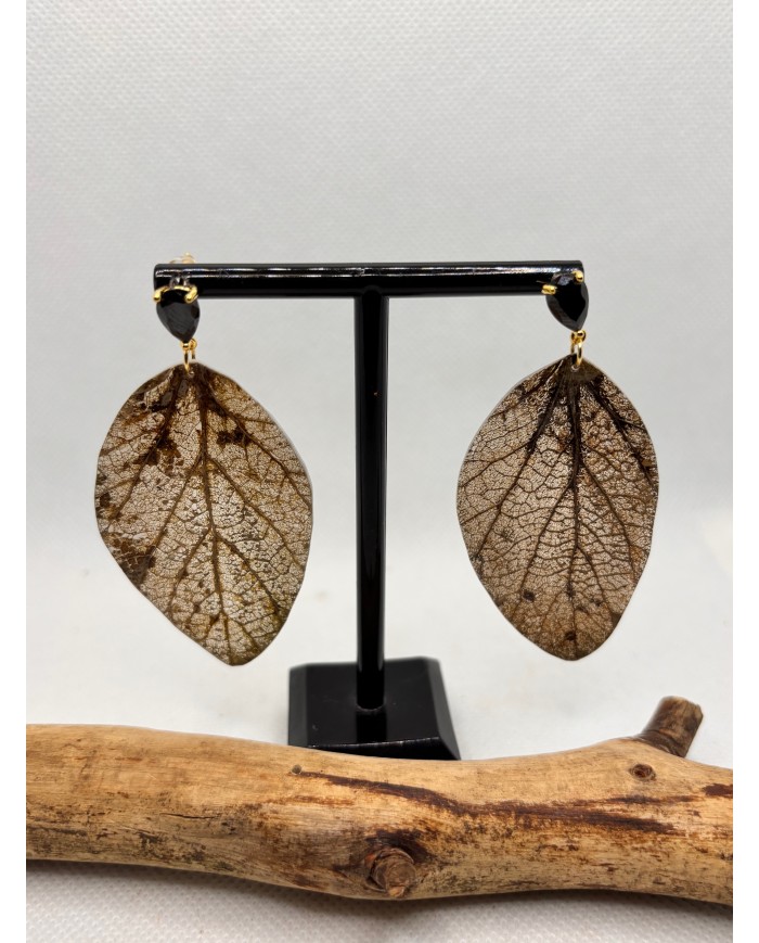 PENDIENTES DE HOJA NATURAL ARTESANOS