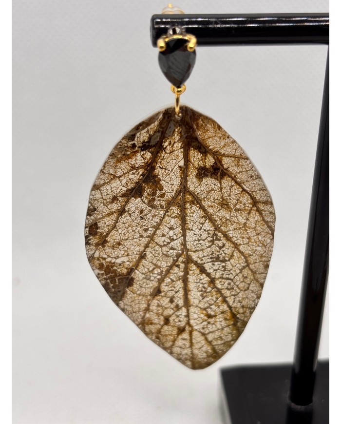 PENDIENTES DE HOJA NATURAL ARTESANOS