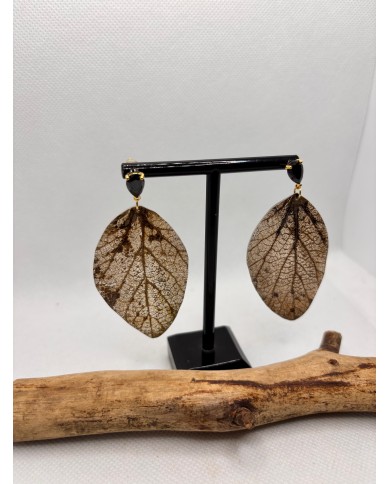 PENDIENTES DE HOJA NATURAL ARTESANOS