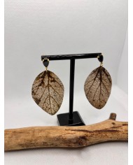 PENDIENTES DE HOJA NATURAL ARTESANOS