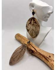 PENDIENTES DE HOJA NATURAL ARTESANOS