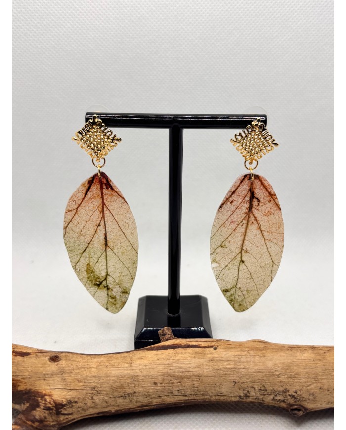 EDICIÓN LIMITADA pendientes de hoja natural artesanos