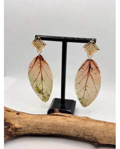 EDICIÓN LIMITADA pendientes de hoja natural artesanos