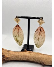 EDICIÓN LIMITADA pendientes de hoja natural artesanos