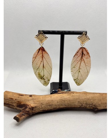EDICIÓN LIMITADA pendientes de hoja natural artesanos