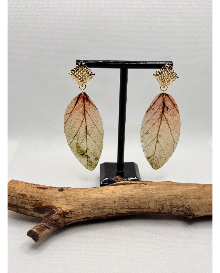 EDICIÓN LIMITADA pendientes de hoja natural artesanos