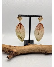 EDICIÓN LIMITADA pendientes de hoja natural artesanos