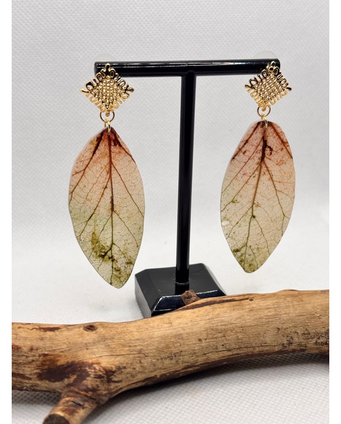 EDICIÓN LIMITADA pendientes de hoja natural artesanos