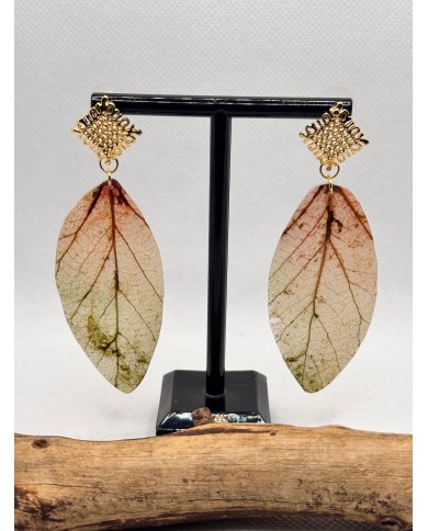 EDICIÓN LIMITADA pendientes de hoja natural artesanos