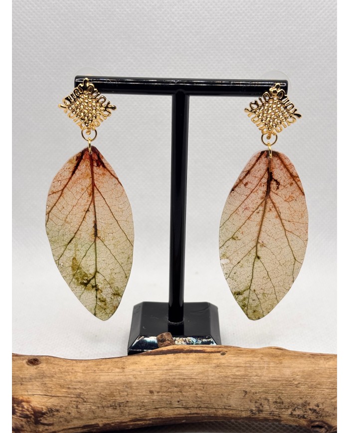 EDICIÓN LIMITADA pendientes de hoja natural artesanos