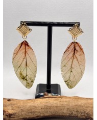 EDICIÓN LIMITADA pendientes de hoja natural artesanos