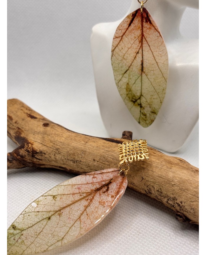 EDICIÓN LIMITADA pendientes de hoja natural artesanos