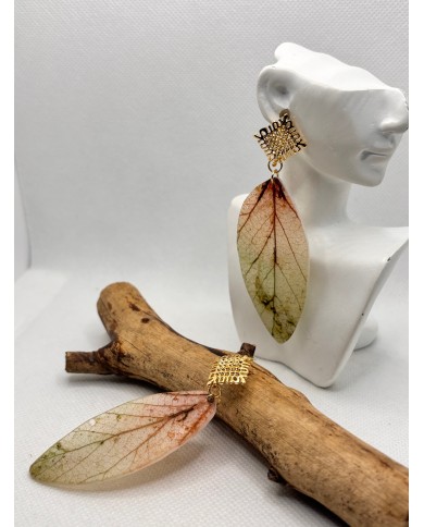EDICIÓN LIMITADA pendientes de hoja natural artesanos
