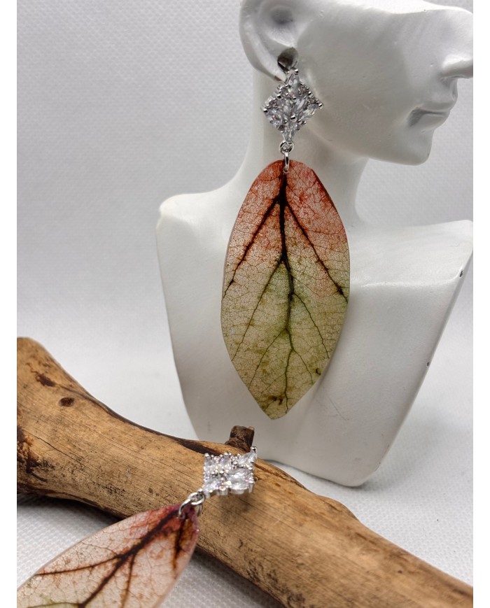 EDICIÓN LIMITADA pendientes artesanos de hoja natural
