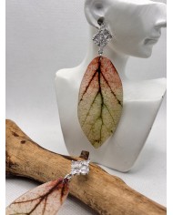 EDICIÓN LIMITADA pendientes artesanos de hoja natural