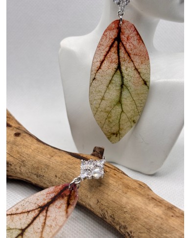 EDICIÓN LIMITADA pendientes artesanos de hoja natural