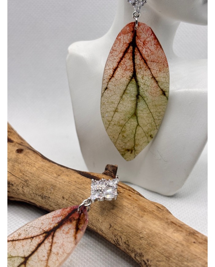 EDICIÓN LIMITADA pendientes artesanos de hoja natural