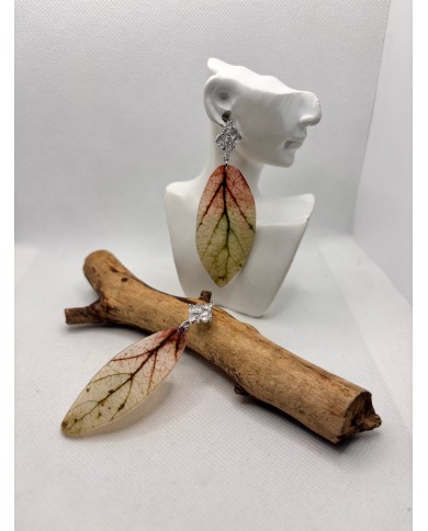 EDICIÓN LIMITADA pendientes artesanos de hoja natural