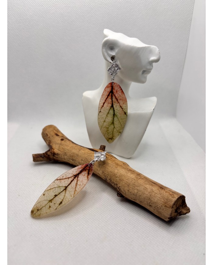 EDICIÓN LIMITADA pendientes artesanos de hoja natural