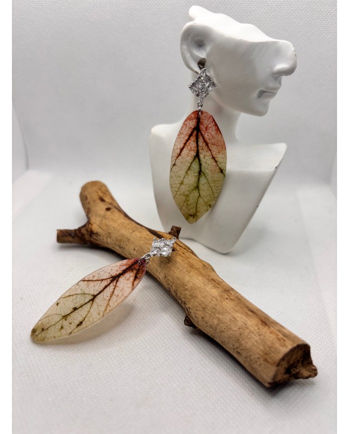 EDICIÓN LIMITADA pendientes artesanos de hoja natural