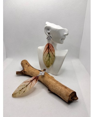EDICIÓN LIMITADA pendientes artesanos de hoja natural