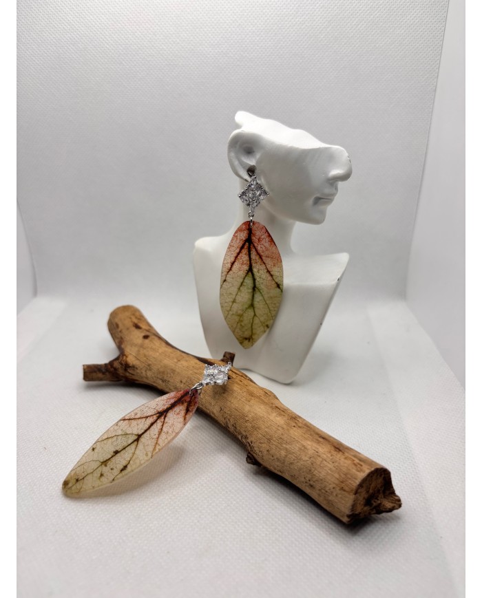 EDICIÓN LIMITADA pendientes artesanos de hoja natural