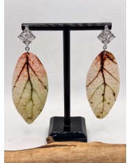 EDICIÓN LIMITADA pendientes artesanos de hoja natural